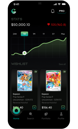 Collect, Monitor & Grow Your TCG Portfolio
