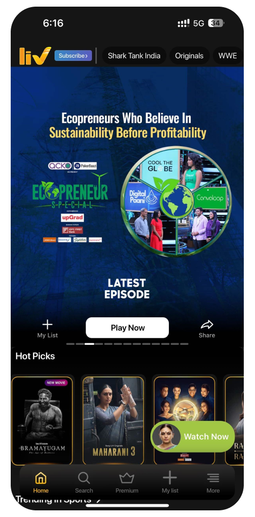 Sony LIV on-demand video streaming platform for Asia Pacific region